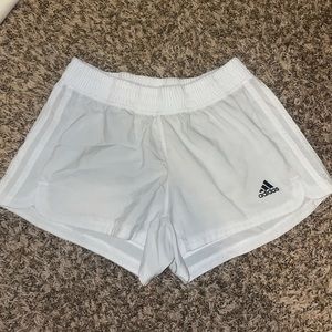 Small white Adidas shorts